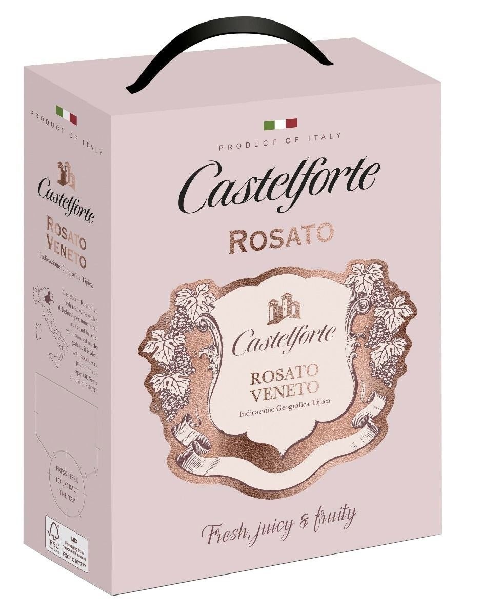Вино Casalforte Rosato Veneto сухе рожеве 12% 3 л bag-in-box
